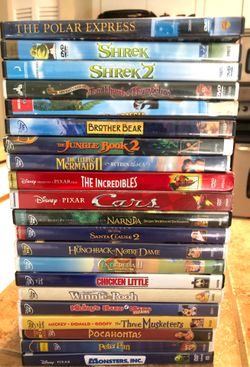 Disney, Warner Brothers, an Dream Works DVDs