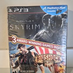 PS3 Game- SKYRIM & BIOSHOCK Combo Pack- New Sealed