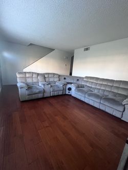 Gray Couch with Speaker $150