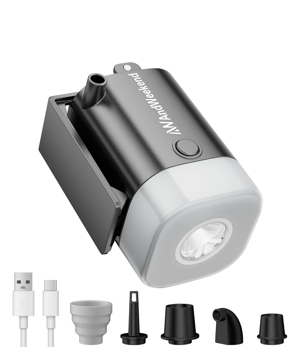 Portable Air Pump for Inflatables with Camping Lantern