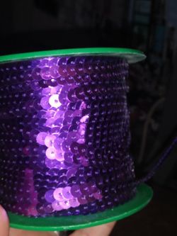 Sequin Spool in Violet Purple, sewing supplies, notions, mermaid trim, Halloween diy, sewing and crafts, sequin, crafts decoration