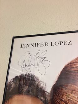 Autograph poster in frame