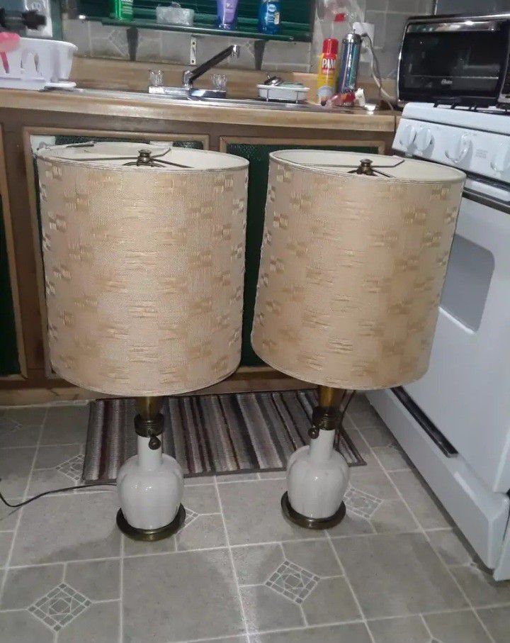3 Antique Tables Lamps All In Good Working Condition,  Individual Prices Are Below 