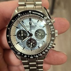 Mens Pagani Design light blue "Meteroite" chronograph