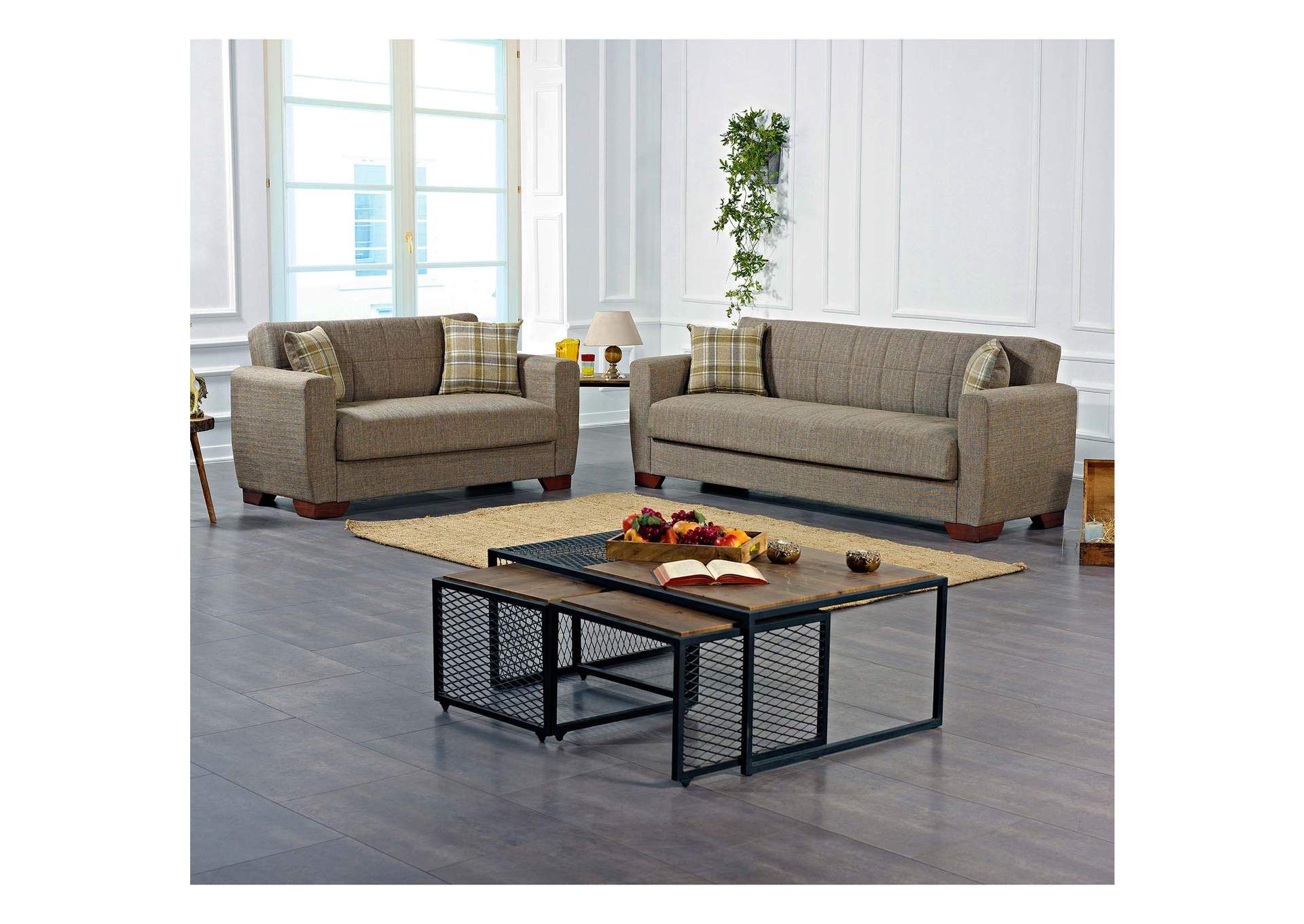 ⭐ 3-IN-1 SOFA & LOVESEAT SET! ⭐  Sit • Sleep • Storage in BOTH pieces!
