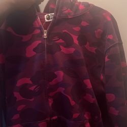 Two Bape Hoodies Both Large 