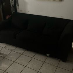 black cloth couch