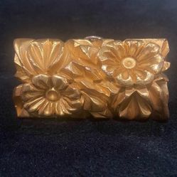 Vintage Bakelite Floral Bar Brooch