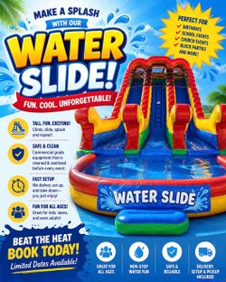 18ft water slide available,
