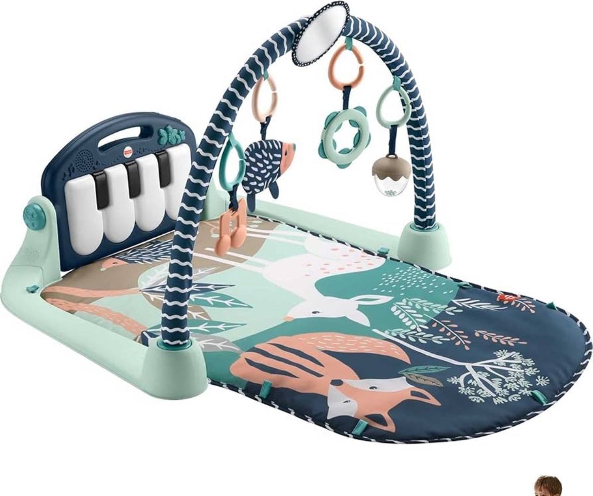 Fisher-Price Baby Playmat Kick & Play Piano Gym with Musical and Sensory Toys for Newborn to Toddler