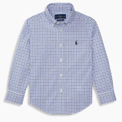 Polo Ralph Lauren Boy's blue Plaid Button-Down Shirt 18M