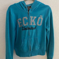 Teal ECKO Unlimited Hoodie Size L 