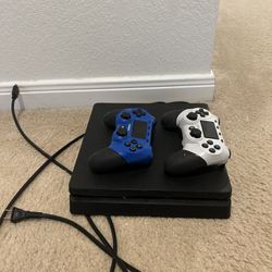 PS4 Slim With 2 Controllers