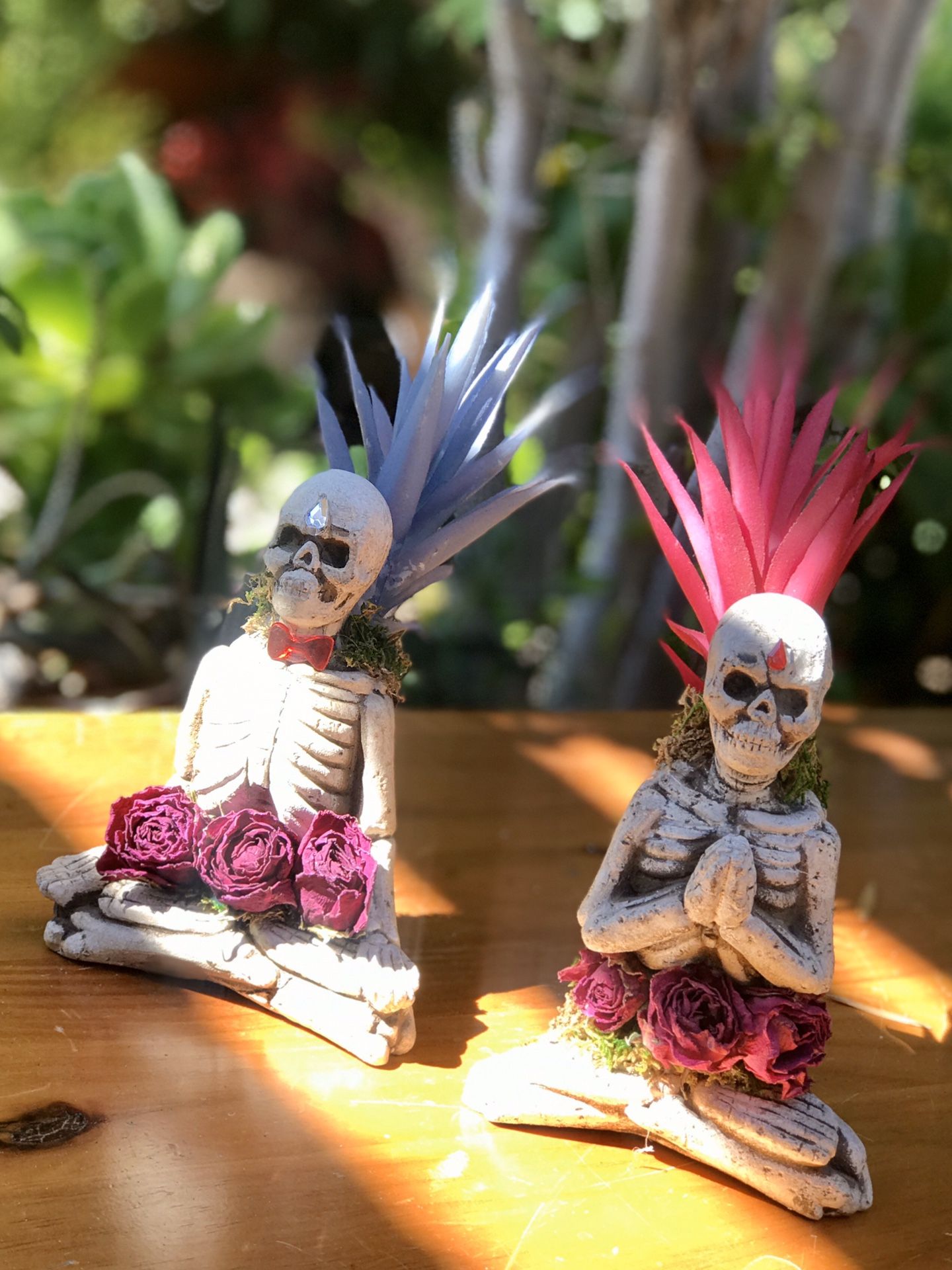Set of Omm Skeletons *Dried Roses&faux Succulent*
