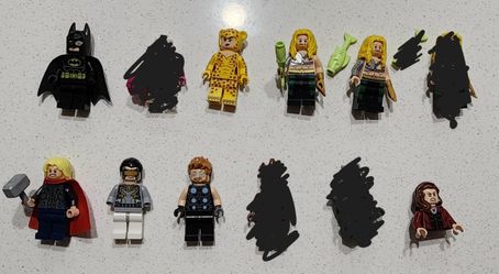 Lego Marvel And DC Minifigures, Like New