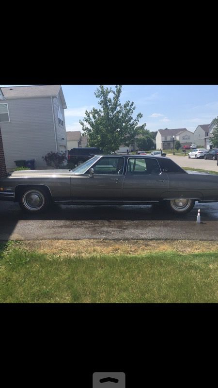 73' Cadillac, 56,000 original miles runs good. Barn find car is complete, but needs front end bushings, center link etc. starts, runs and drives