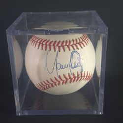 Mark Lewis Signed Baseball Cleveland Indians Giants OAL Bobby Brown Ball CASE IP
