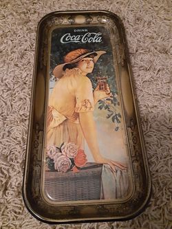 Vintage Coca cola tin serving tray $20 FIRM
