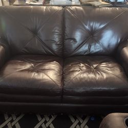 Leather Love Seat