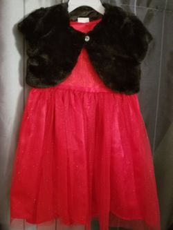 Nanette Kids girls holiday Christmas dress with jacket