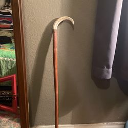 African Bore Tusk Walking Stick 