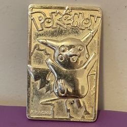 Pokemon Gold Plated Card