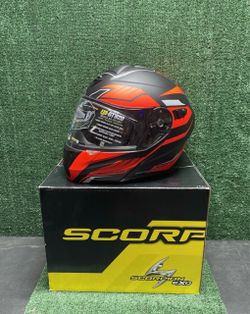 Scorpion EXO GT920 Modular Motorcycle Helmet Black/Neon Red New In box
