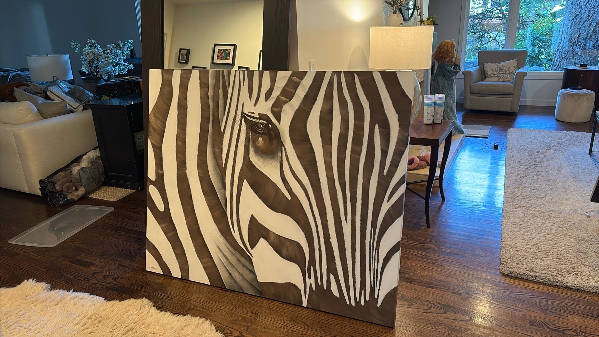 Large Zebra Painting