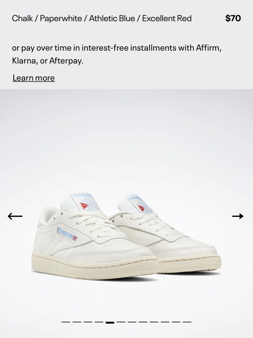 Reebok Club C 85 Model Vintage Shoes White/Blue