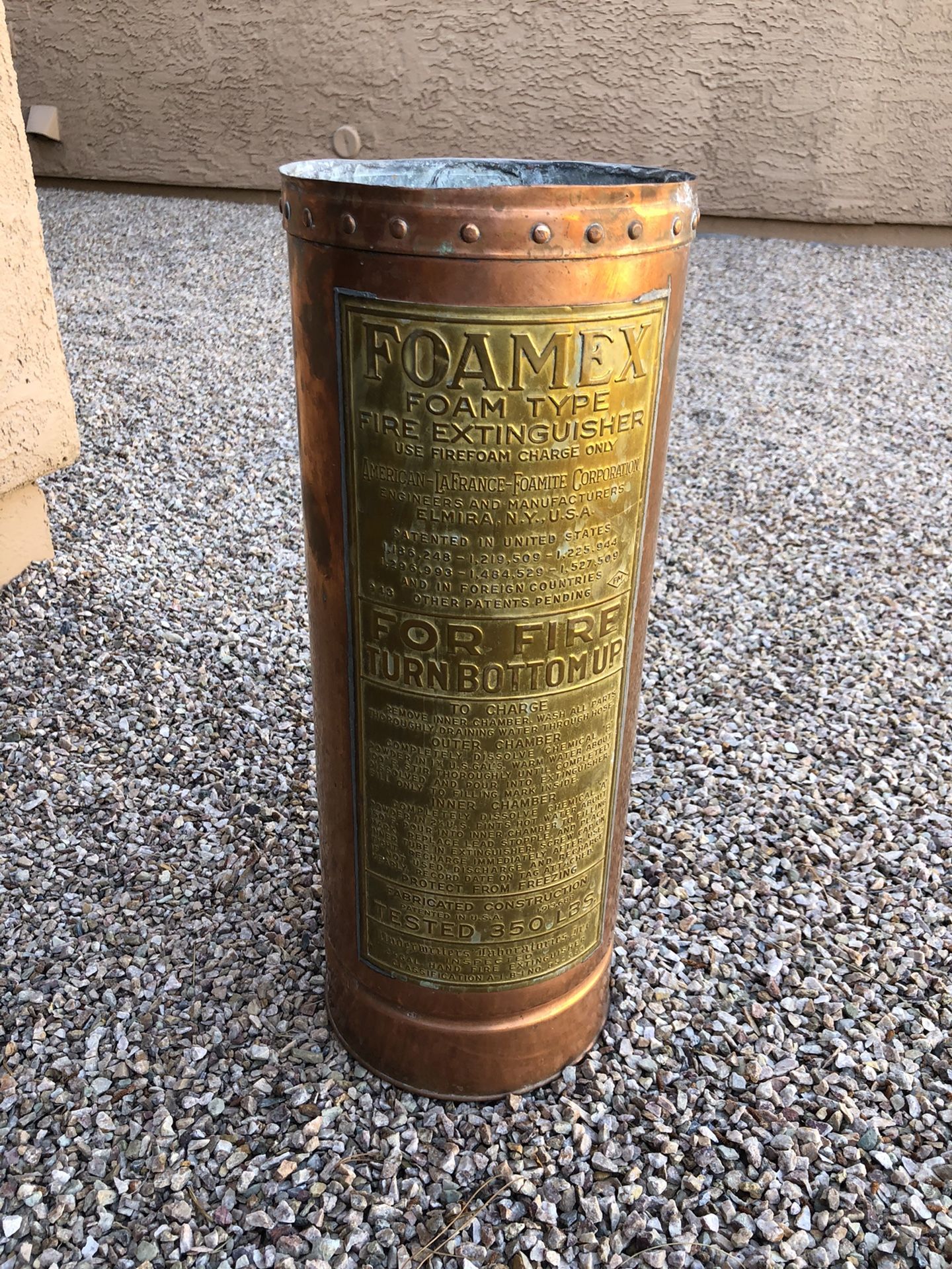 Copper Fire Extinguisher