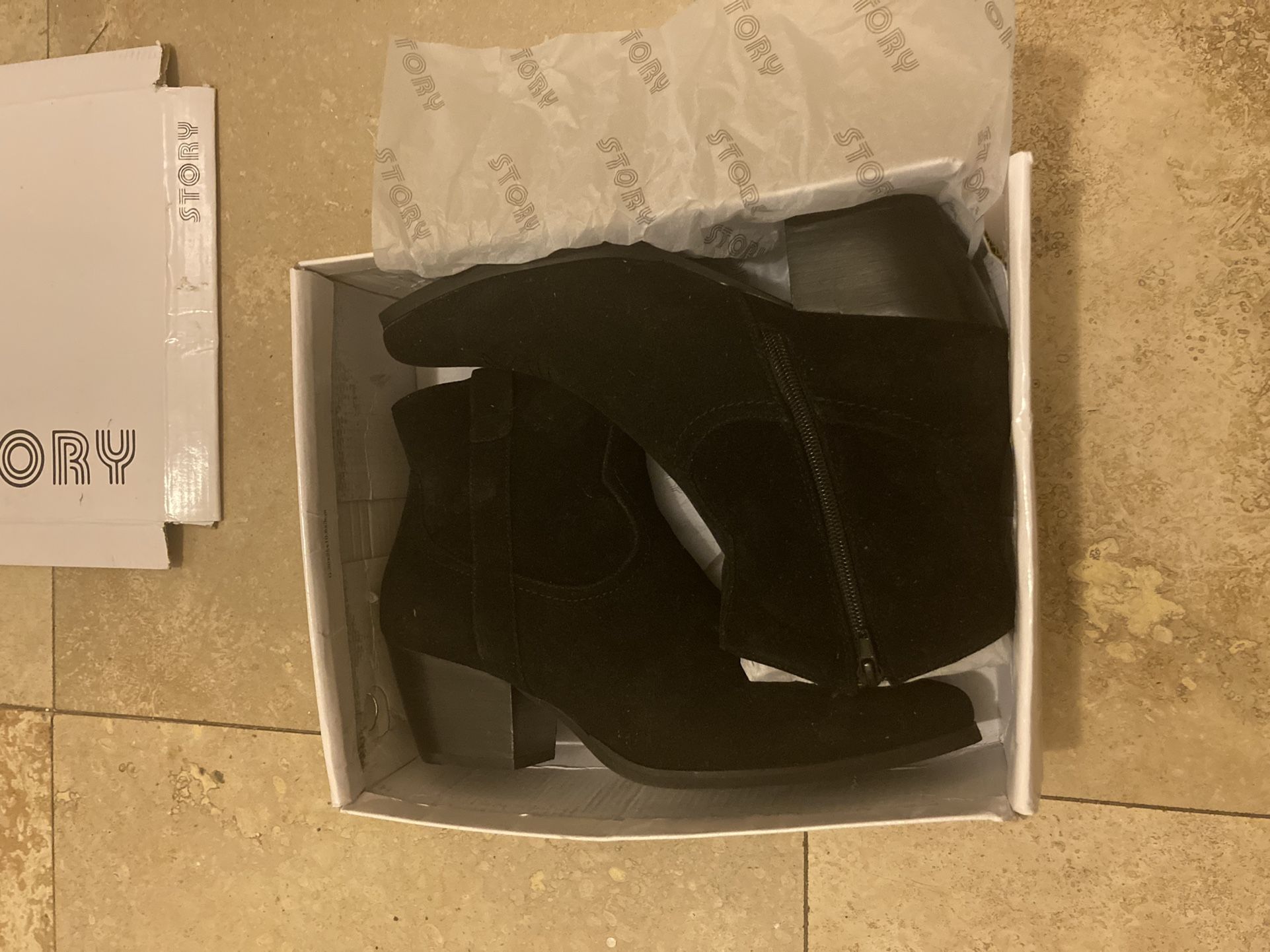 Black Ankle Boots Size 10