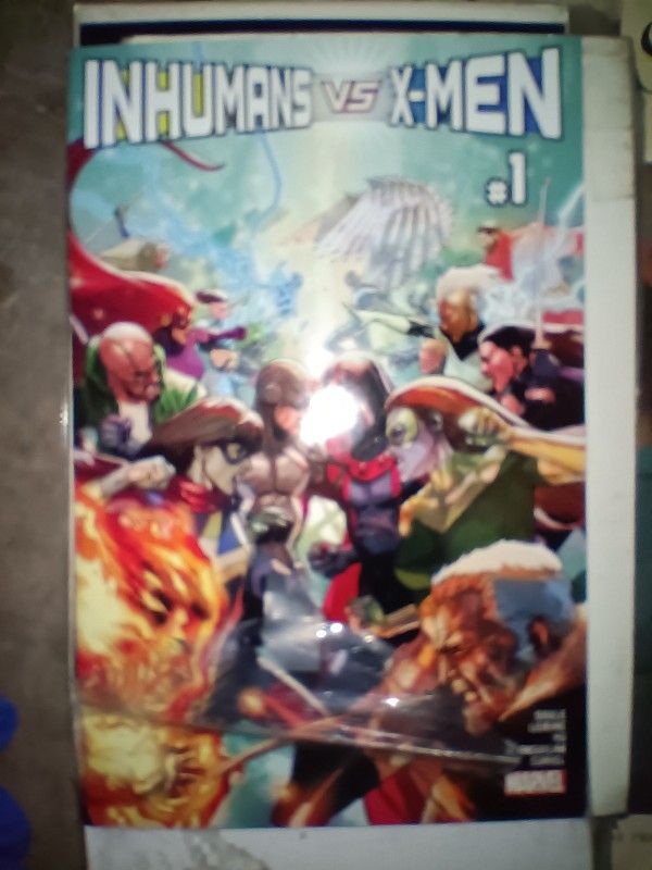 Inhumans vs. X-Men" is a Marvel Comics crossover event written by Charles Soule and Jeff Lemire, with art by Leinil Francis Yu, and others