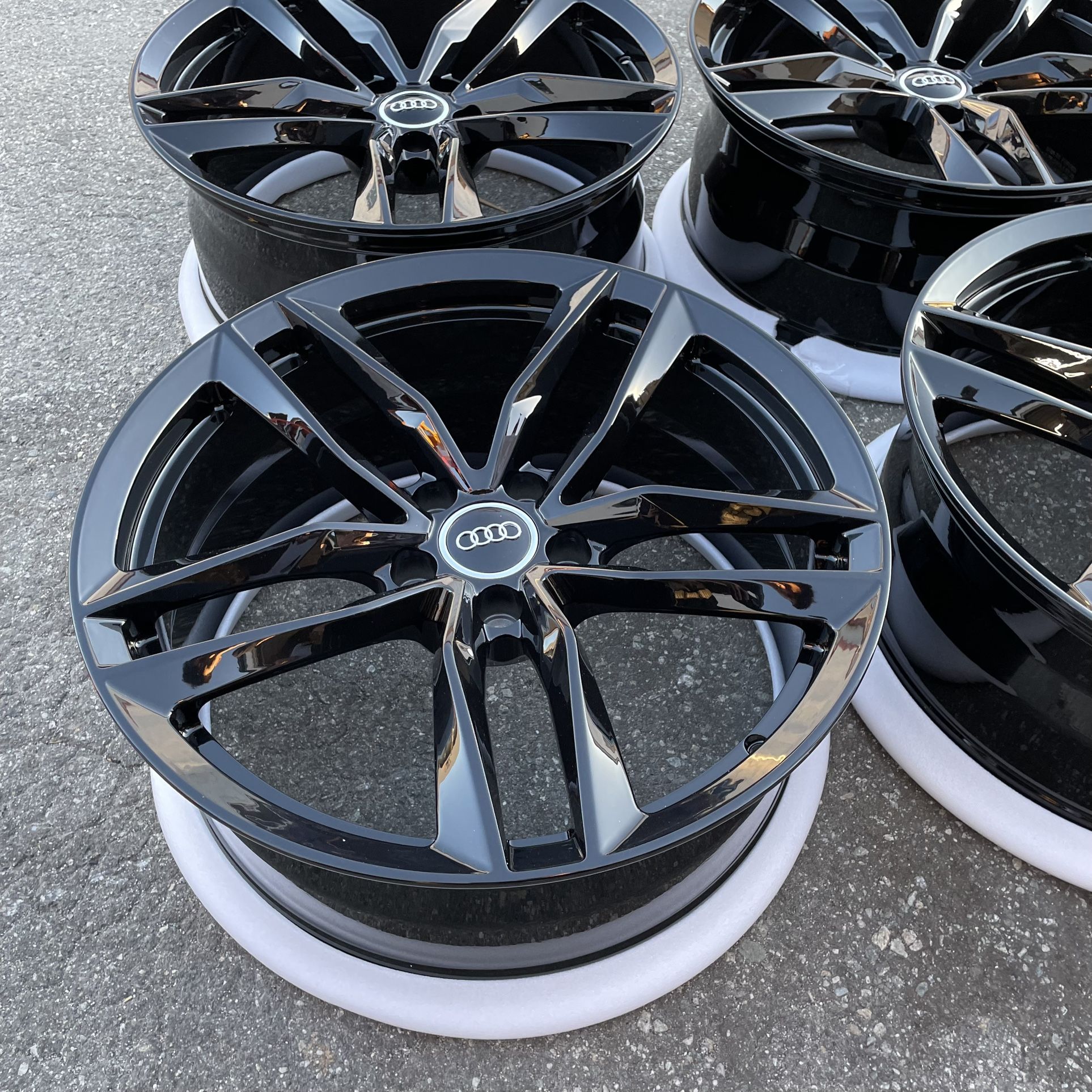 19” NEW Audi A3 A7 A5 A6 Gloss Black Machined Lip Sport Wheels Rims 19x8.5 +28 (5x112) Fits A3 S3 A43 S4 A5 S5 A6 S6 A7 S7 A8 S8 Q5 SQ5 RS3 RS5 RS7