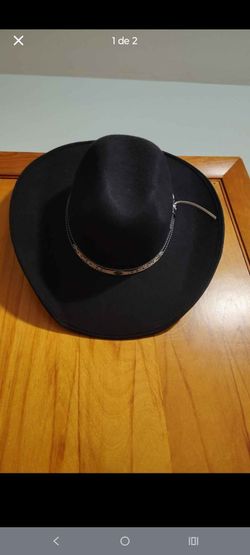 Black Felt Cowboy Hat with Band XL