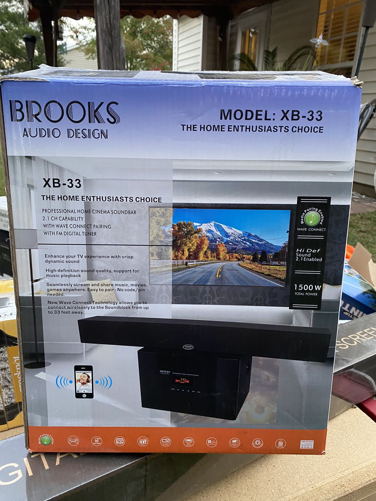 Home Cinema Soundbar Brooks Audio Design XB 33