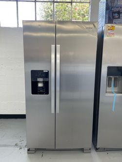 New Whirlpool 36” 24.6 Cu Ft  Side by Side Refrigerator in Fingerprint