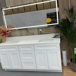 60-inch double sink /wooden/vanity cabinet