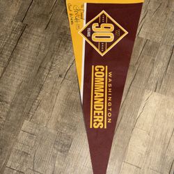 Washington commander’s unknown autographed pennant
