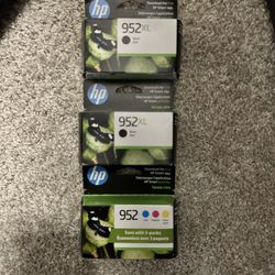 5  Ink Cartridges - 2 Of HP 952XL & 1 Each Of HP 952 Cyan, Magenta, Yellow