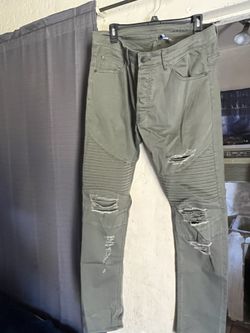 H&M Olive Green Skinny Jeans. Size 36.