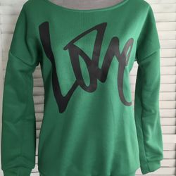 Green Love Sweatshirt, XL
