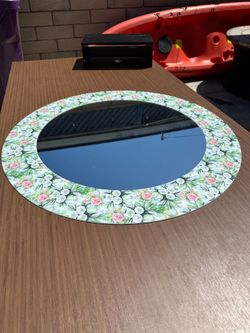 Rose floral mirror