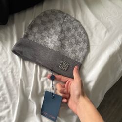 White designer beanie