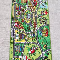 Carpet Playmat Rug - City Pretend Play - Toddler Car Track Rug