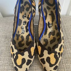 Rothy's The Point Big Cat Pointed Leopard Ballet Flats 9