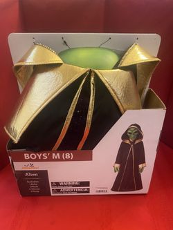 New Rubies Alien Costume for Kids, Boy's Costume Sz 8