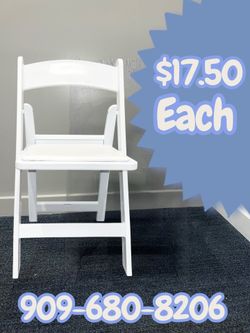 Brand New MKY White Resin Chair