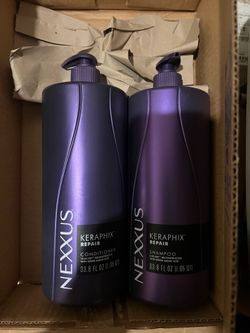 Nexxus Keraphix Shampoo & Conditioner For Damaged Hair W / Keratin Set 33.8 Oz