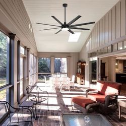 72 in. Integrated LED Indoor Black Ceiling Fans with Light and Remote Control Included