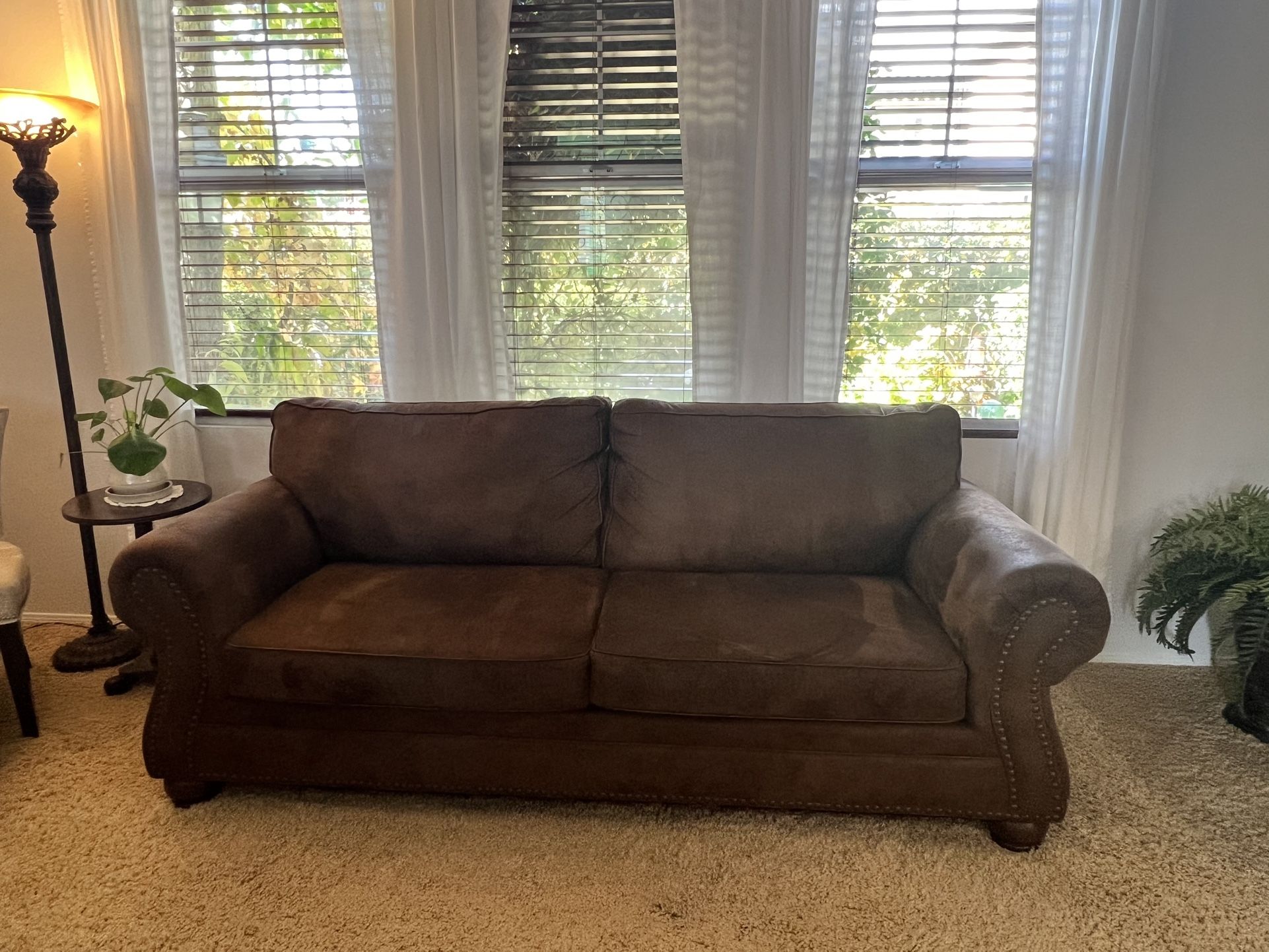Brown Microfiber Sofa